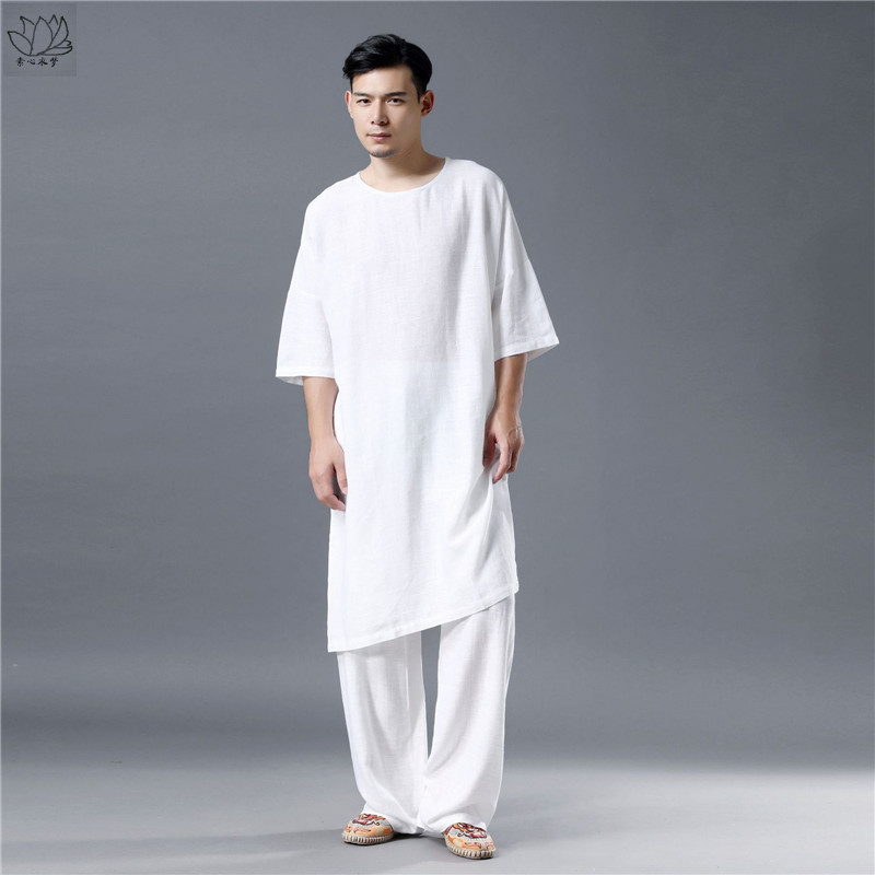 居士禅茶服太极打坐练功短袖衫