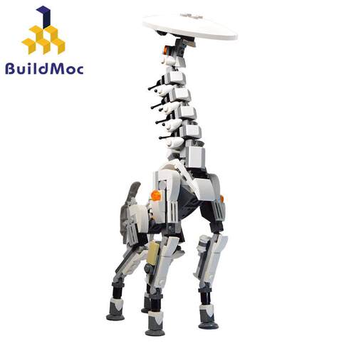 BuildMoc游戏系列地平线mini长颈鹿儿童积木玩具男孩礼物拼装模型