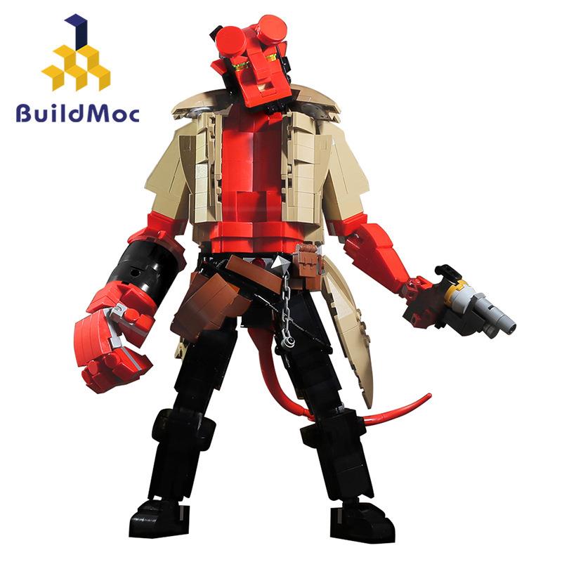 BuildMoc动漫系列地狱男爵Hellboy儿童益智拼搭玩具积木套装礼物