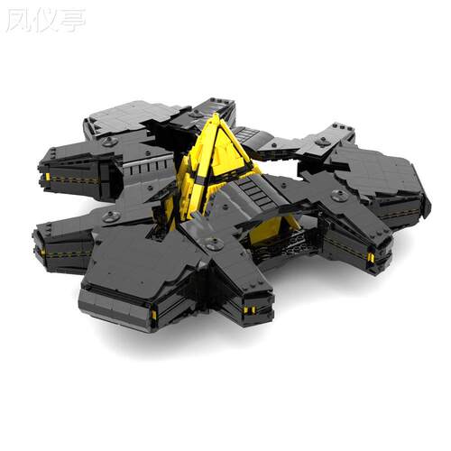 MOC128542科幻战舰模型积木佳砖跨境小颗粒速卖通ozon热卖玩具