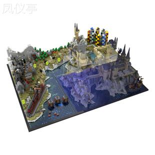 -203377城堡场地及村庄扩建建筑积木模型小颗粒儿童益智积木