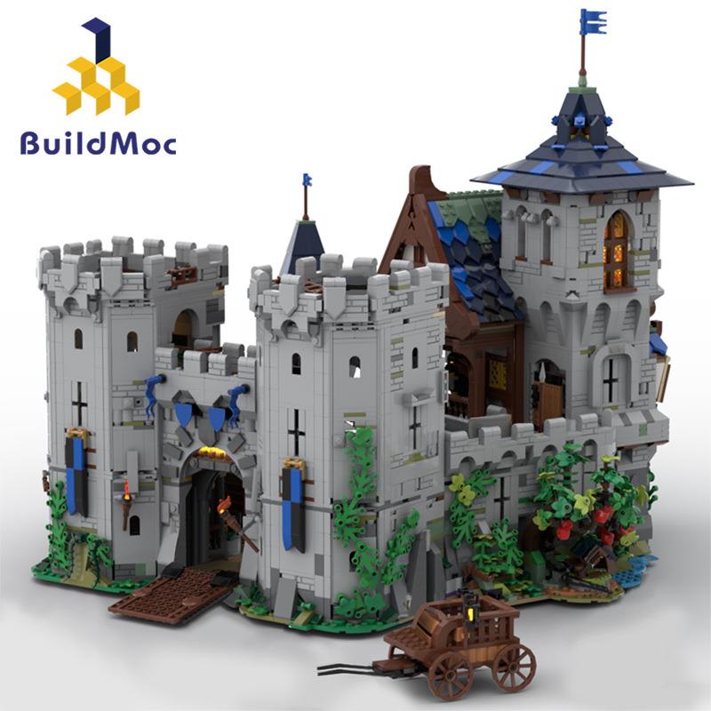 BuildMoc欧式建筑积木城堡MOC黑鹰城堡-经典城堡积木玩具模型摆件