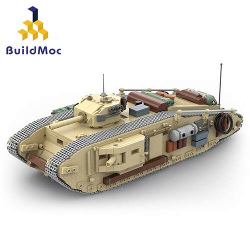 BuildMoc小颗粒MOC夺宝奇兵印第安琼斯马克VII坦克圣战奇兵积木