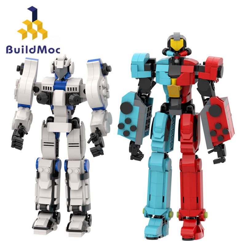BuildMoc小颗粒Switch游戏机甲PS5游戏儿童益智拼搭玩具积木摆件