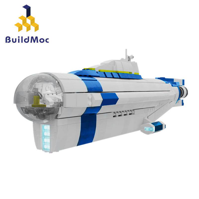 BuildMoc小颗粒MOC经典创意深海迷航独眼巨人号潜艇兼容拼装积木