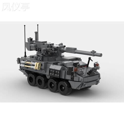 MOC-162081兼容M1128装甲车模型diy拼装益智积木玩具儿童男孩