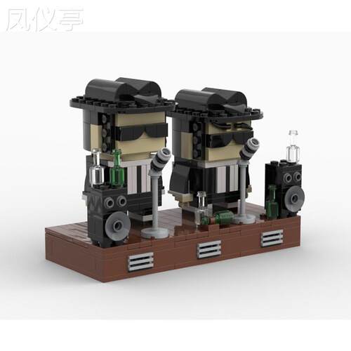 兼容MOC-150114布鲁斯兄弟带舞台模型小颗粒积木玩具礼物摆件