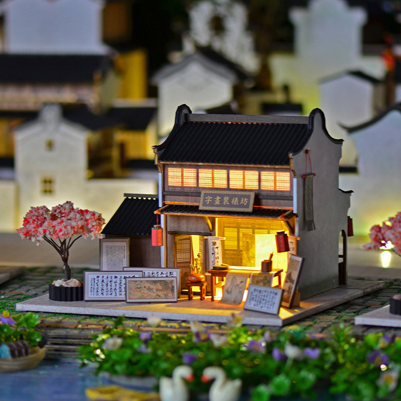 木质拼装玩具微缩模型创意礼物