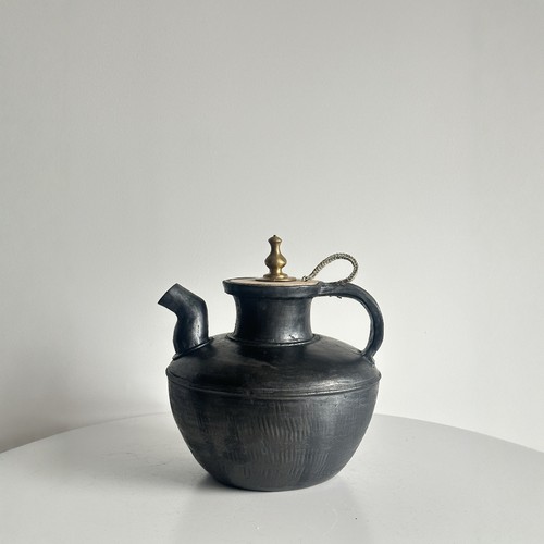 几多黑陶藏区传统手作大容量茶壶3L