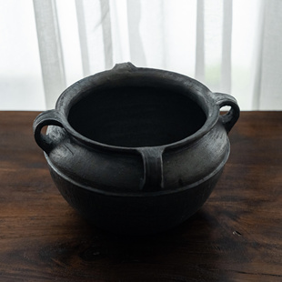 几多黑陶藏区手作传统四耳锅（3L）