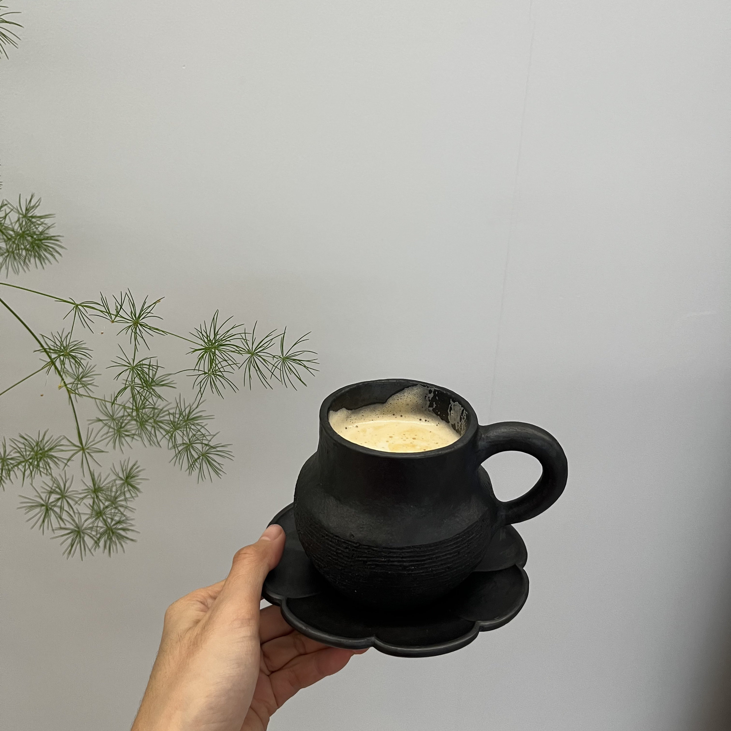 几多黑陶藏区手作圆肚咖啡杯茶杯230ml