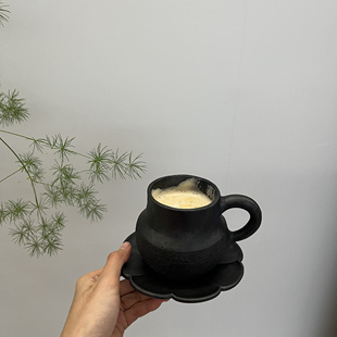 几多黑陶藏区手作圆肚咖啡杯茶杯230ml