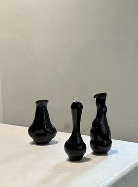 几多黑色系列｜水滴玻璃花器摆件（大号）