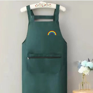 新款围裙女防水防油厨房家用做饭耐脏餐厅工作服通用定制印字logo