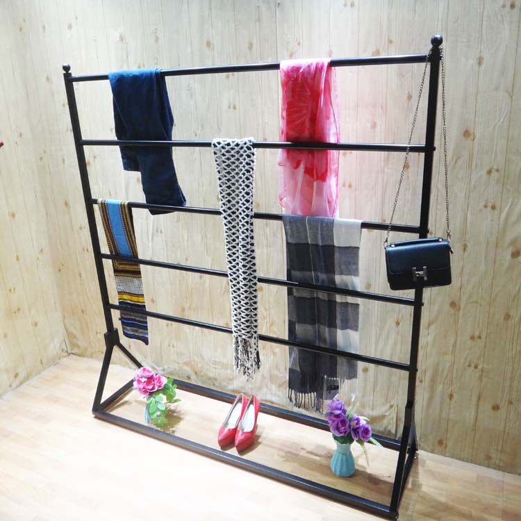 简易围巾架落地丝巾展示架多层挂被套裤子毛巾布料货架内衣泳裤架