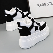 隐形内增高12公分女鞋 小个子10cm厚底松糕休闲小白鞋 2023秋季 新款