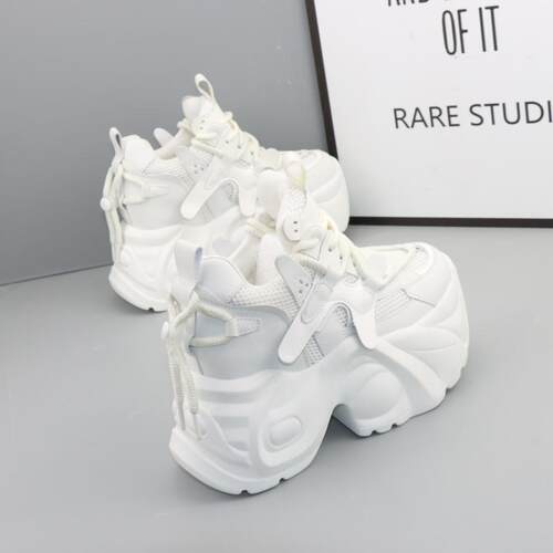 14CM内增高老爹鞋女春季12cm厚底松糕休闲运动鞋小个子10cm小白鞋