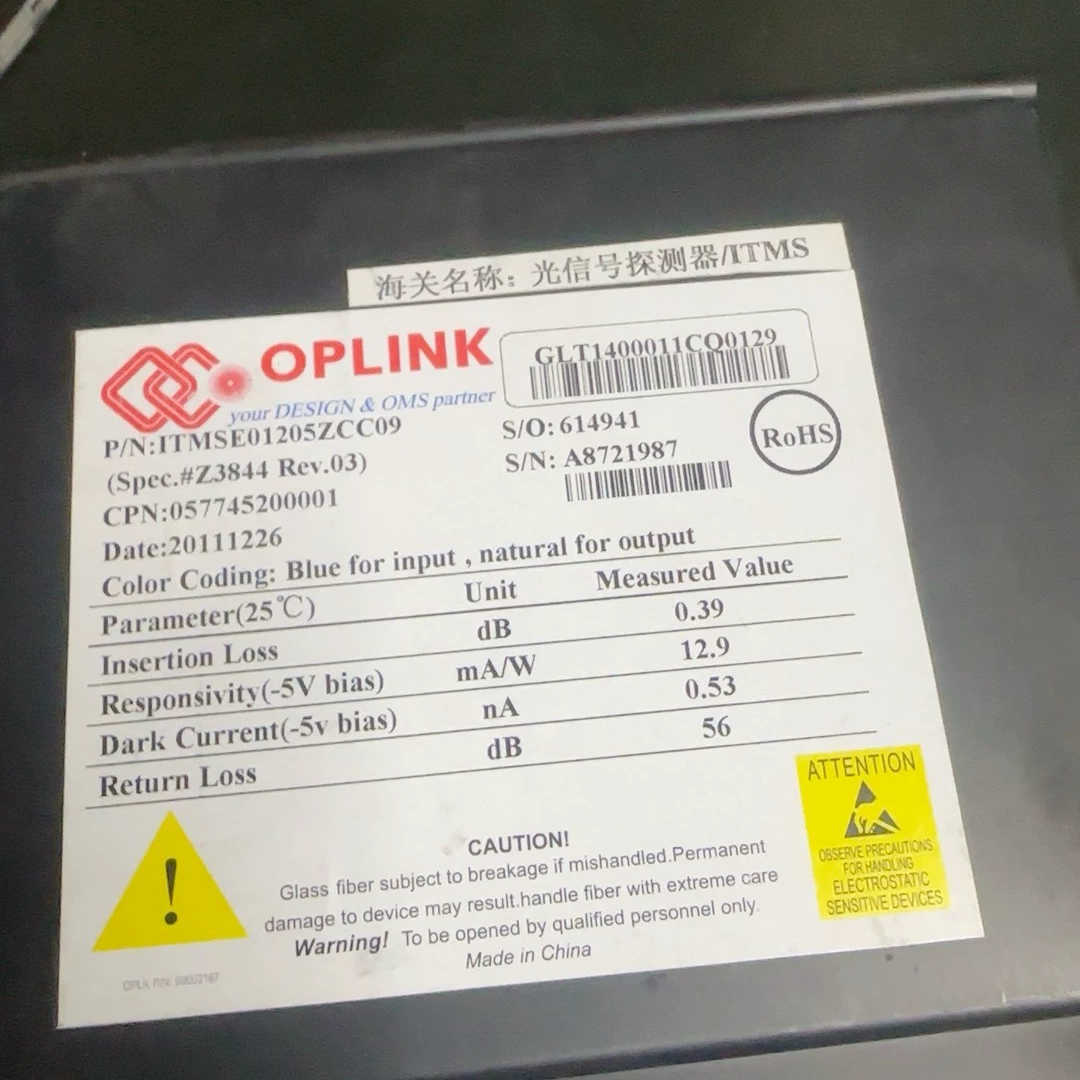 OPLINK品牌光信号探测器/ITMS，型号ITMSE012