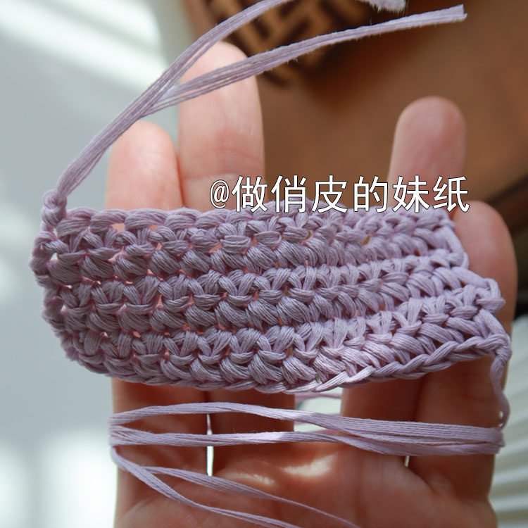 棉草线包包帽子手编编织线钩针包包细棉草编线帽子毛线手工