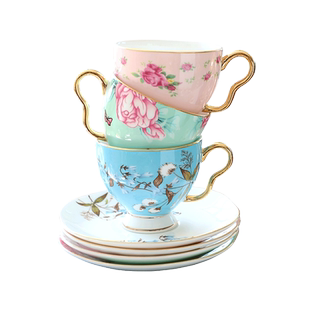 咖啡杯套装欧式小奢华骨瓷欧式下午茶茶具陶瓷英式花茶杯家用精致