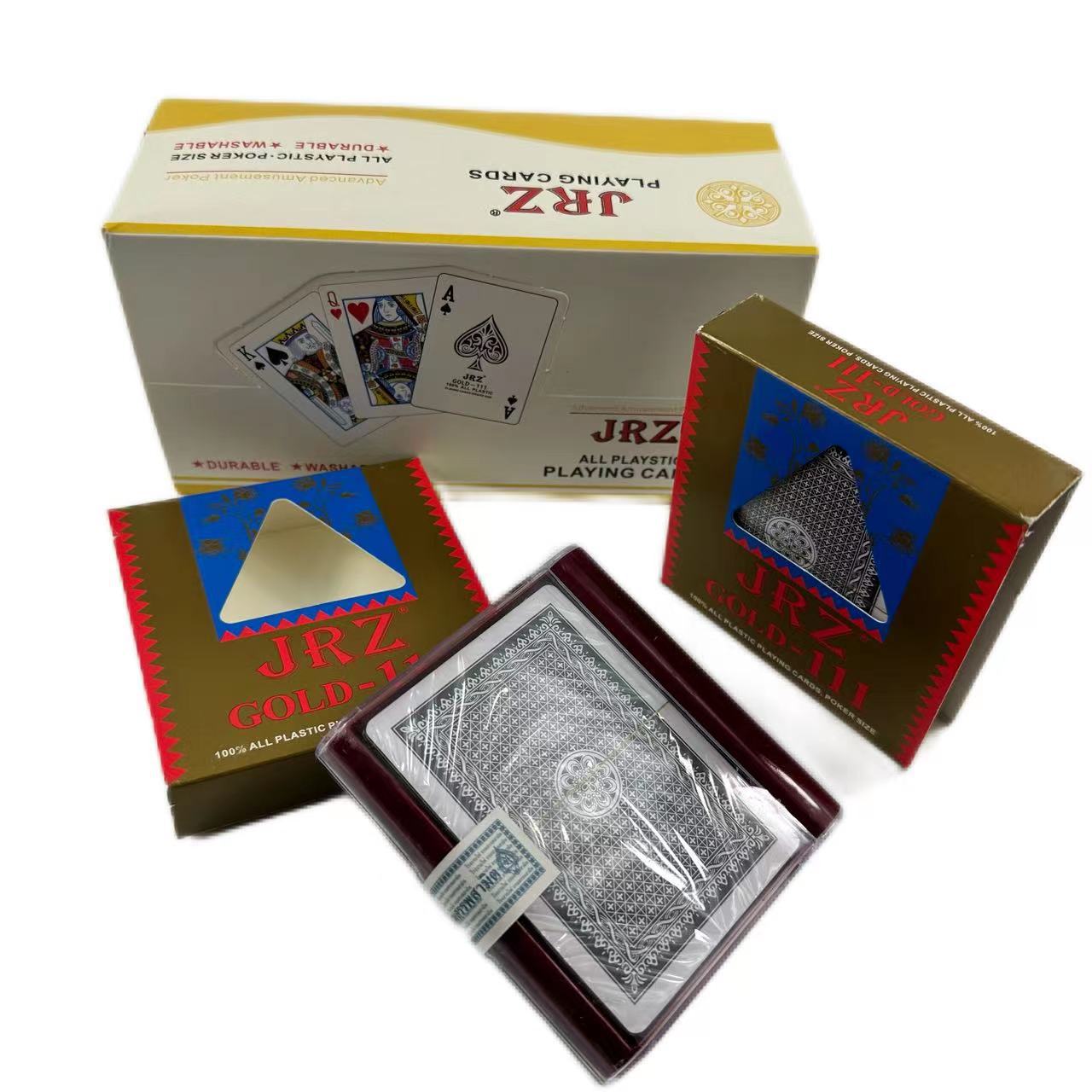 东南亚金边111/555/888塑料扑克pvc防水桌游纸牌