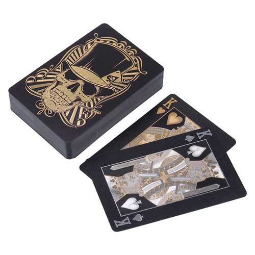 【畅销品】黑色烫金厂家直销pvc防水扑克