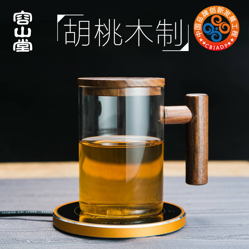 容山堂木意耐热商务办公加厚茶杯