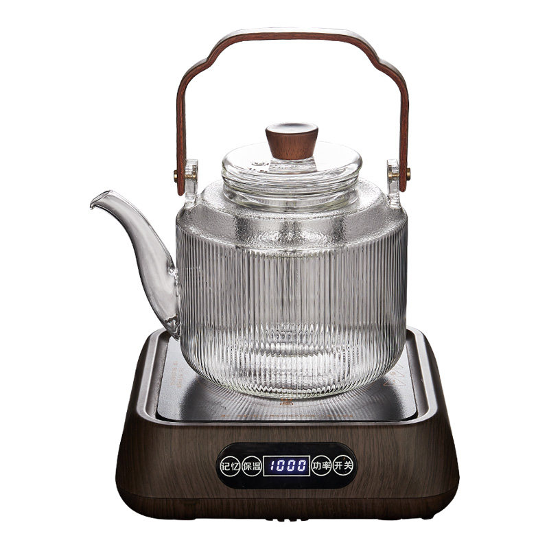 容山堂玻璃煮茶壶养生壶大容量防烫蒸茶器电陶炉套装黑茶泡茶器