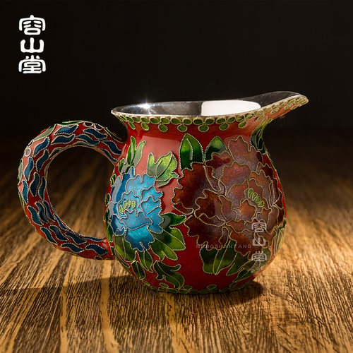 容山堂华银海分掐丝珐琅彩公道杯