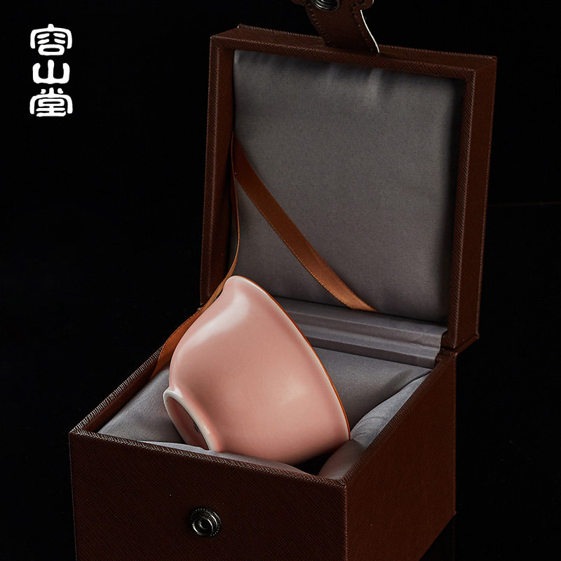 容山堂芙蓉汝窑汝瓷陶瓷开片品茗杯个人功夫茶具女茶杯主人杯单杯