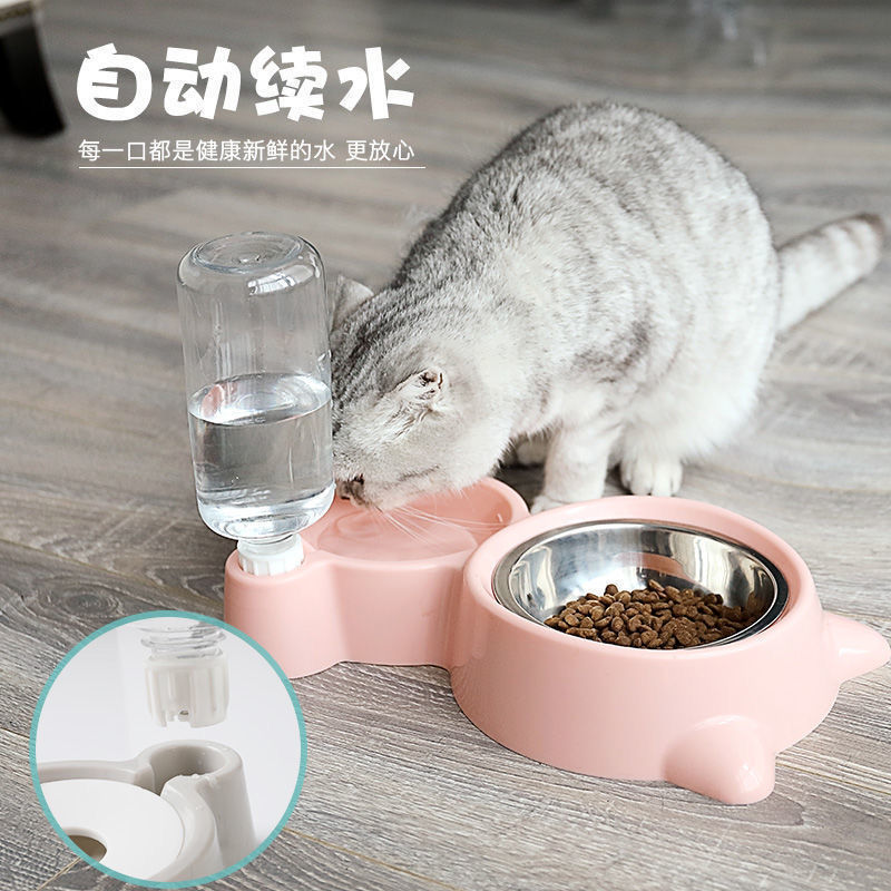 宠物饮水猫碗猫食盆狗碗狗盆泰迪猫咪中小型犬自动饮水器宠物用品 宠物/宠物食品及用品 猫狗碗/慢食碗 原图主图