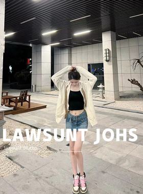 【现货】lanv情人节限定款！爱心字母logo拉链外套卫衣奶油白宽松