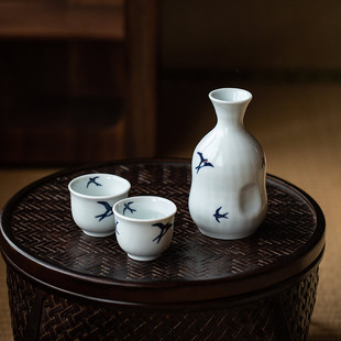 同合日本进口飞燕酒具套餐日式陶瓷清酒酒壶酒杯家用温酒冰酒酒壶