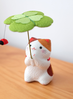 同合日本进口龙虎堂晴天娃娃招财猫摆件手工日式可爱车载装饰摆件