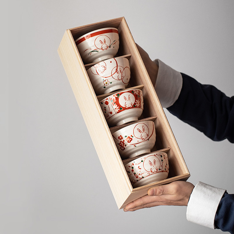 同合日本进口饭碗套装美浓烧风花雪兔陶瓷汤碗日式家用分餐餐具碗,餐饮具,碗,淘宝优惠券,粉丝福利购,淘宝优惠卷