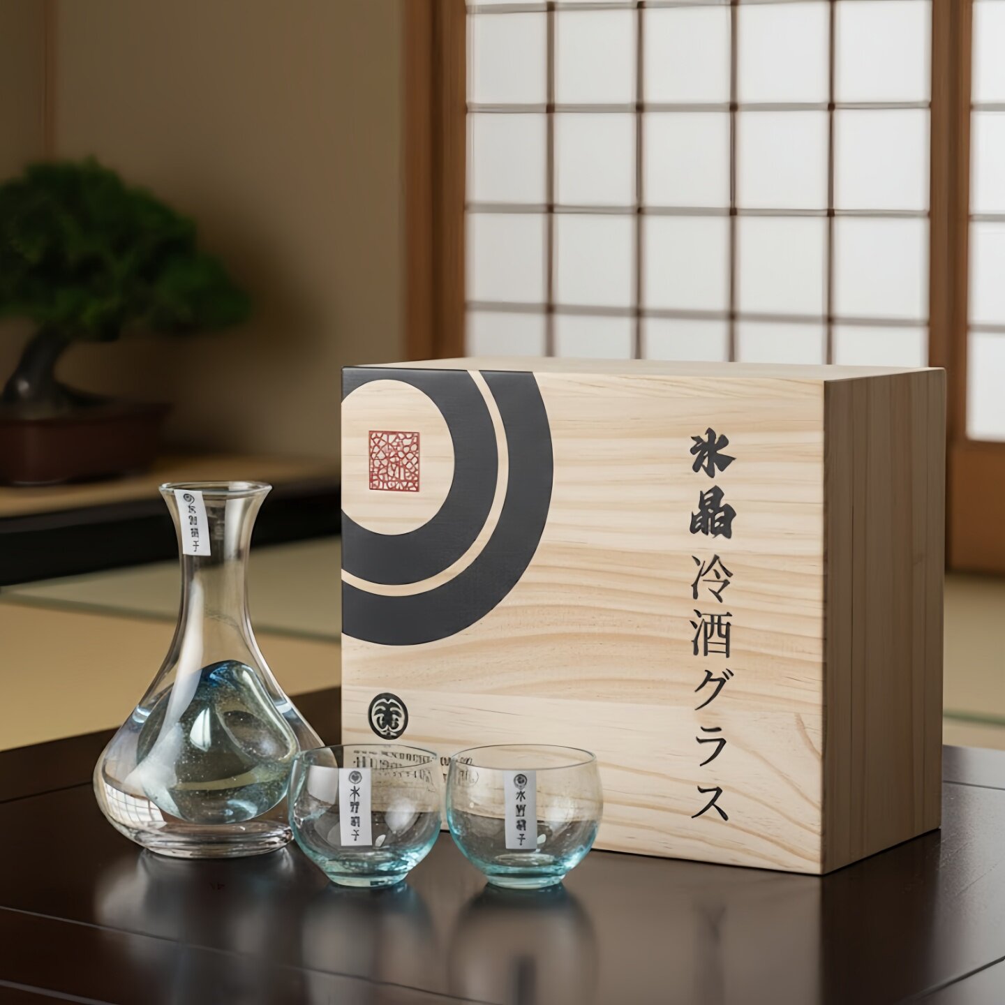 日本进口水野硝子金箔星光冰酒壶礼盒套装高档日式家用醒酒壶酒杯