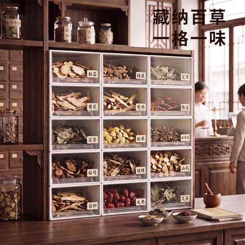 中药箱收纳盒医疗箱家庭装家用大容量药物装药的多层分层置物架小