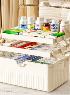 多层药箱家庭装家用医药箱大容量药品药物收纳盒便携式医护急救盒