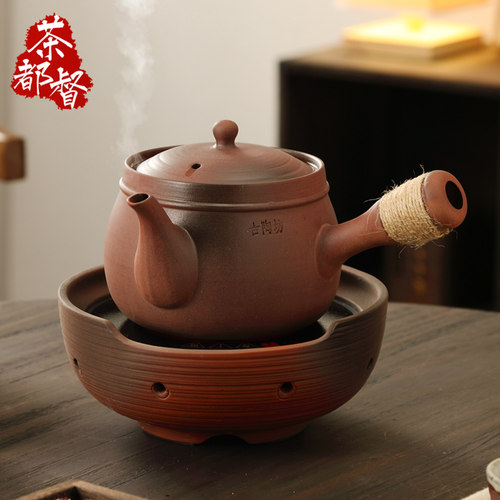 茶都督潮州老岩泥煮茶壶大口陶壶
