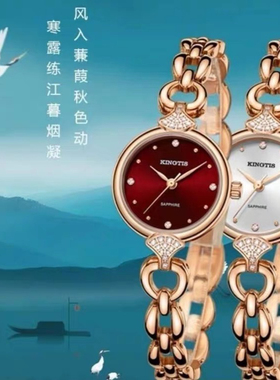 上海精铁时女士表时尚潮流腕表防水石英腕表休闲优雅手链表6033