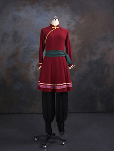 蒙古族舞蹈服装女练习服装筷子舞艺考演出族舞练功服上衣