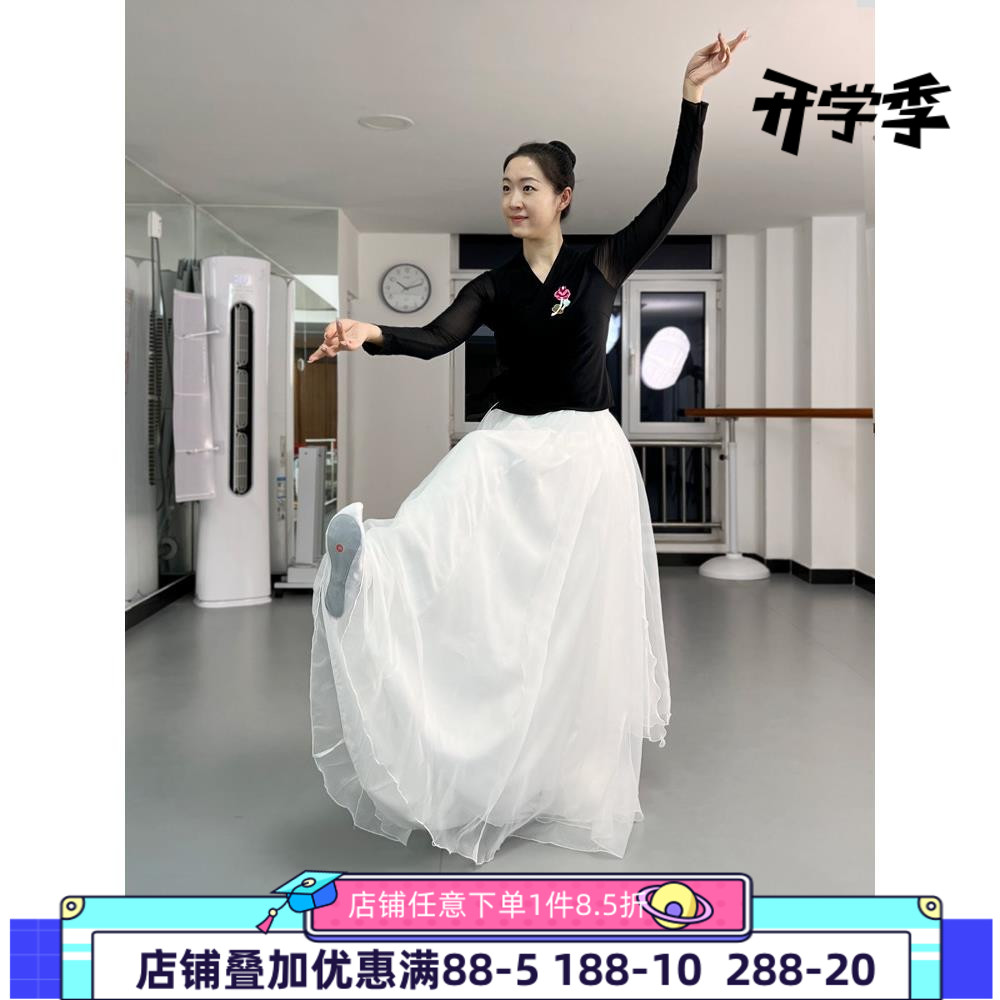 朝鲜族舞蹈服装上衣女大摆裙练习裙民族民间舞演出表演服专业