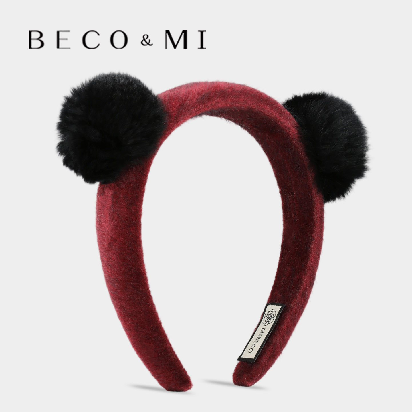 Becomi/喜庆红色可爱毛绒小熊耳朵发箍复古秋冬加厚发带减龄头饰,饰品/流行首饰/时尚饰品新,耳钉,淘宝优惠券,粉丝福利购,淘宝优惠卷