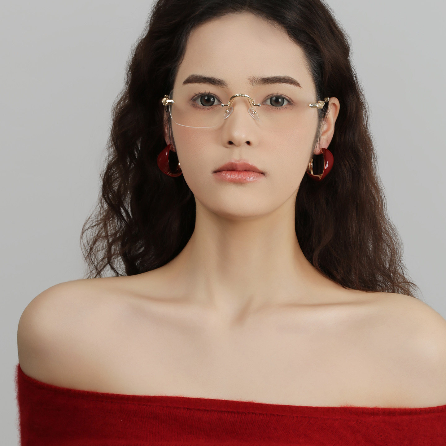 Becomi/本命年红色C形红色耳环女轻奢高级感珐琅耳圈新年礼物耳饰,饰品/流行首饰/时尚饰品新,耳钉,淘宝优惠券,粉丝福利购,淘宝优惠卷