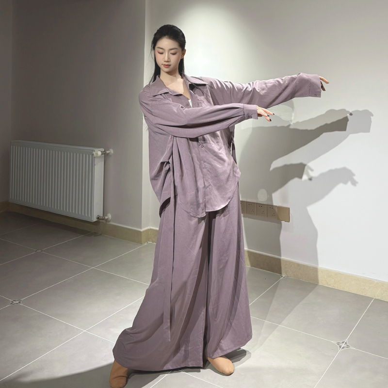 衣霓子现代舞衬衫又酷又飒练功服