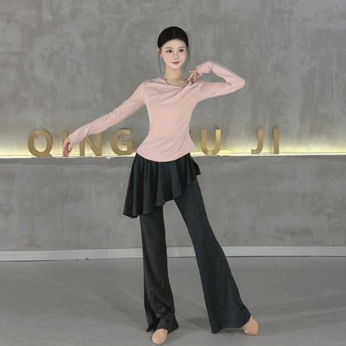 衣霓子显腿长喇叭裤女闺蜜舞蹈服