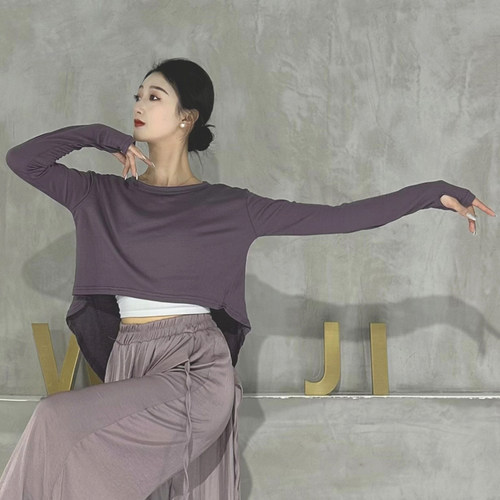 衣霓子现代舞上衣摇晃秋千练功服