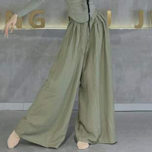 跳舞裤 古典舞阔腿裤 女新款 垂感舞蹈裤 飘逸表演服中国舞宽松练功裤