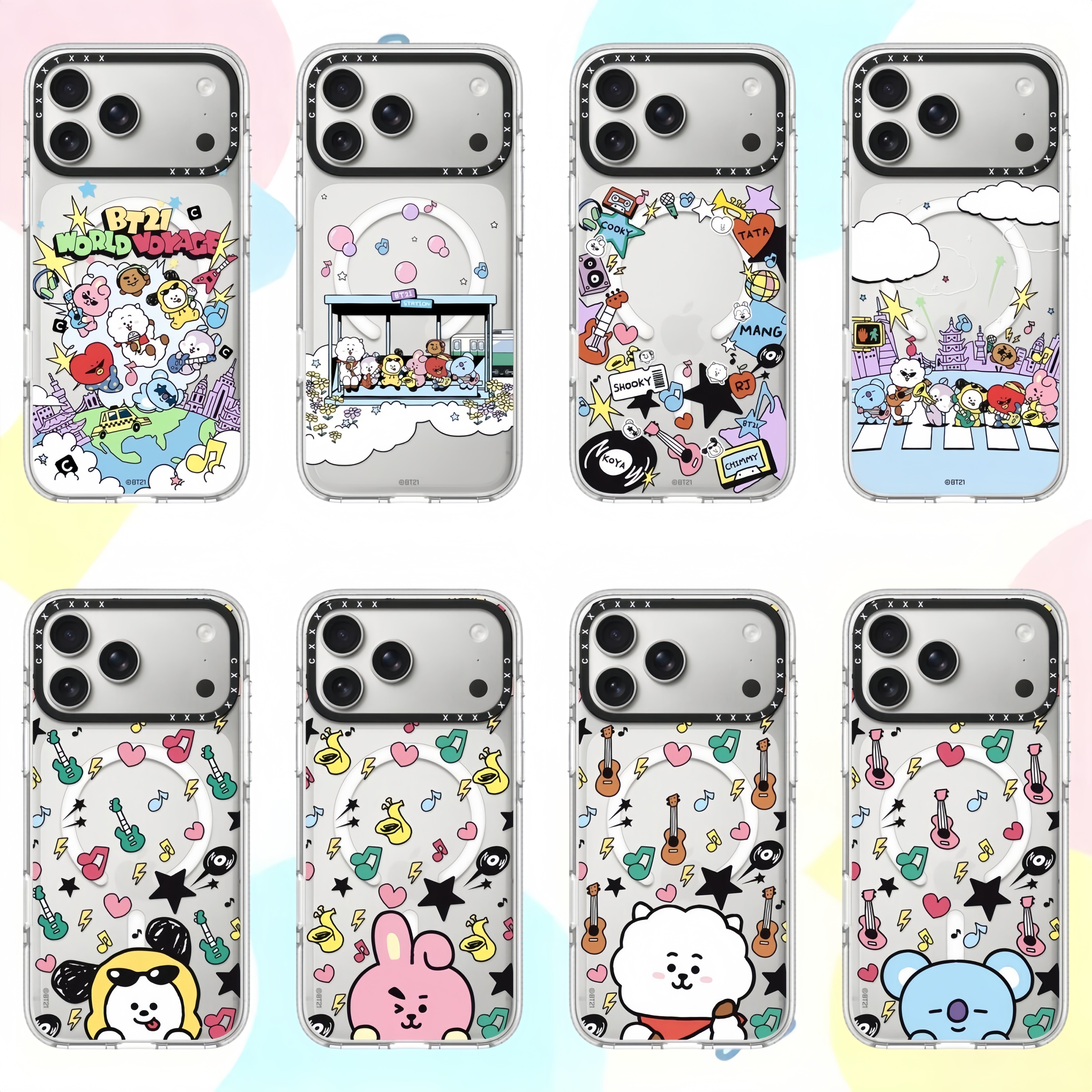 【韩国】BT21可爱萌物World Voyage苹果17Promax适用于iPhone16Pro手机壳15pro明星同款防弹少年团14防摔硬壳