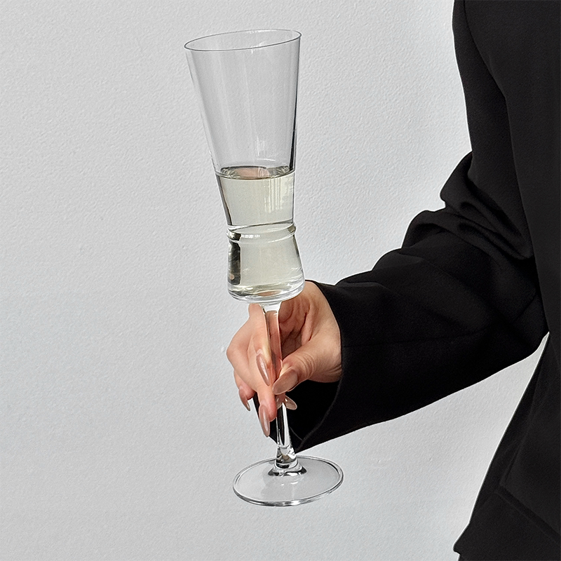 高颜值女生微醺酒杯精致高脚杯香槟杯设计感小众红酒玻璃杯特调杯